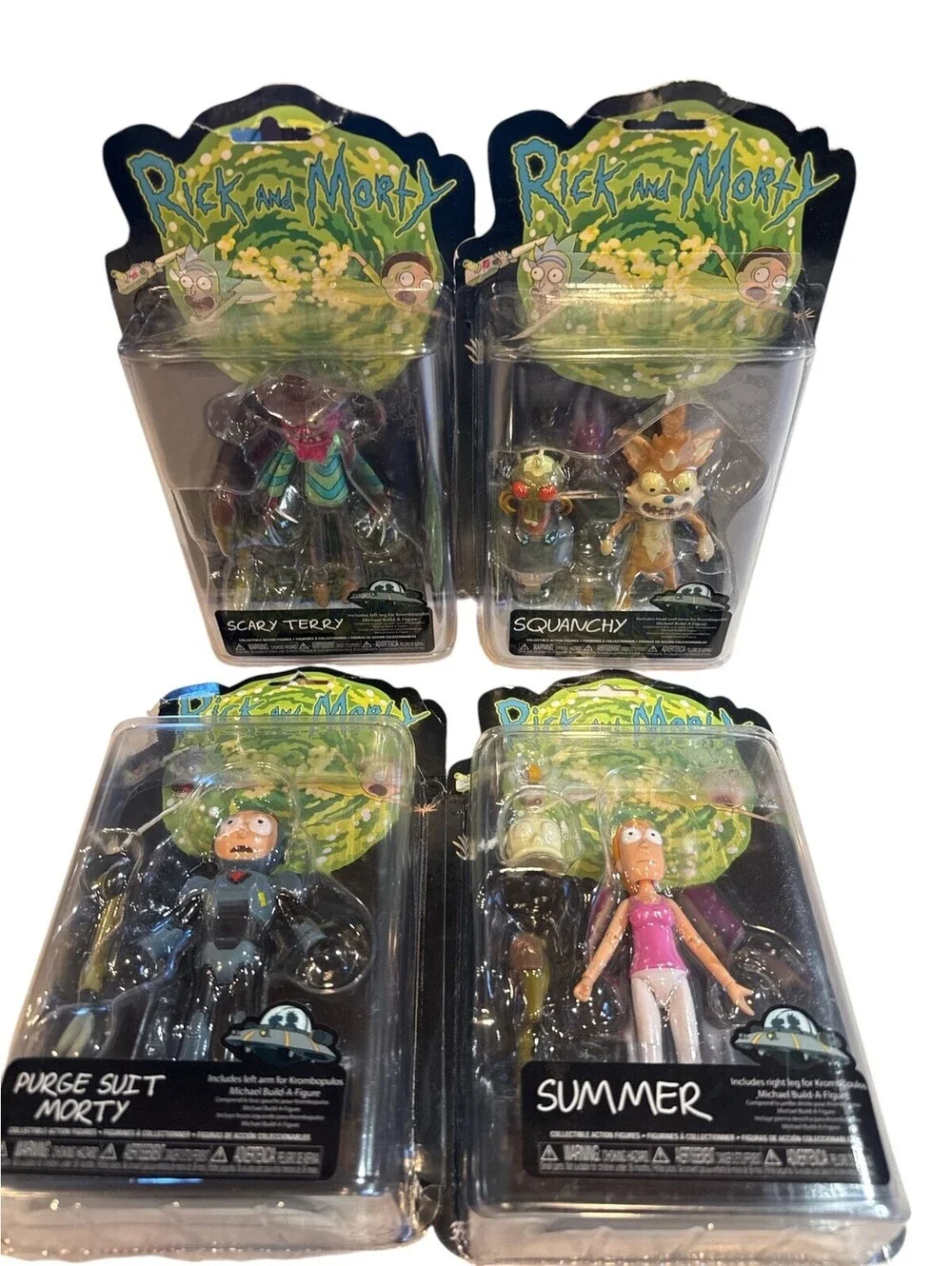 Rick and Morty Action Figures Lot Squanchy Summer Purge Suit Morty Scary Terry